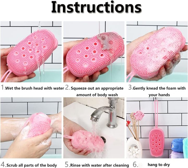 Silicone%20Bath%20Body%20Brush%20Exfoliating%20Massage%20Silicone%20Loofah%20Body%20Scrubber,%20Silicone%20Shower%20Sponge,%20Double%20Sided%20Rubber%20Scrub%20Body%20Brush%20for%20Men%20Women%20Baby%20Boys%20and%20Girls%20-%20Image%207