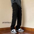 American New Cargo Pants Trendy Multi-Pocket Charging Pants Men's Spring and Autumn Loose Straight Trousers All-Matching Casual Pants. 