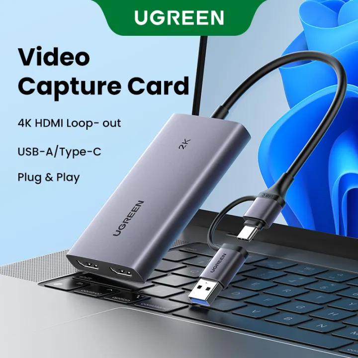 UGREEN HDMI Capture Card 2K@30Hz Video Capture Card & 4K Loop-out HDMI ...