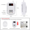 YIERYI Home Standalone Plug-In Flammable Gas Detector LPG LNG Coal Natural Gas Leak Alarm Sensor Voice Warning Alarm Sensor. 