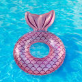 Swimming Transparent Fishtail Ring Mermaid Inflatable 1pc Swim Back Against Adult Ring. 
