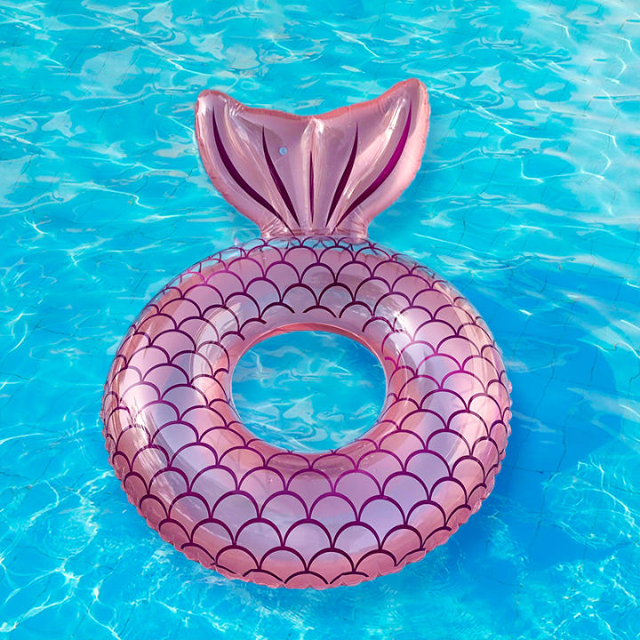 Swimming%20Transparent%20Fishtail%20Ring%20Mermaid%20Inflatable%201pc%20Swim%20Back%20Against%20Adult%20Ring%20-%20Image%207