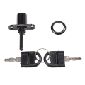 Zinc Alloy Drawer Cupboard Locker Cam Lock with Keys, Black. 