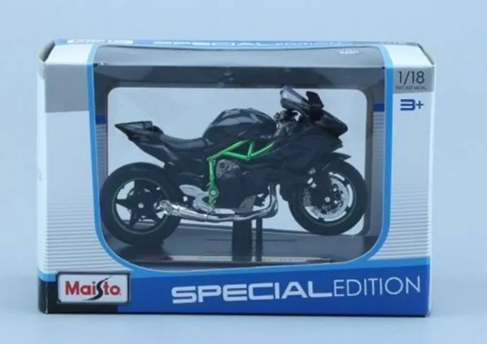 【DIV MALL】1:18 Scale Kawasaki Ninja H2 H2R diecast Track racing motorcycle model bike toy
