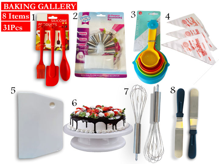 31 Pieces Cake Decorating Kit Supplies Set Tools Piping Tips Pastry Icing Bags Nozzles Piping Bag Cake decoration tools kitchen accessories baking tools.