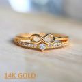 Luxury Infinite Love Rings for Women Engagement Wedding Ring Fashion Female Promise Rings Wedding Band Anniversary Gift Jewelry. 