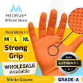 MEDRUX PRO® Diamond Texture Mechanic Glove Powder Free Nitrile 100 Pcs (1 Box) | Sizes M to XL | Disposable Hand Gloves, Rubber Glove Nitrile, Sarung Tangan Getah, Rubber Gloves, Disposable Work Glove, 一次性手套 | 8 Mil | 100% Nitrile Buratadine Rubber. 