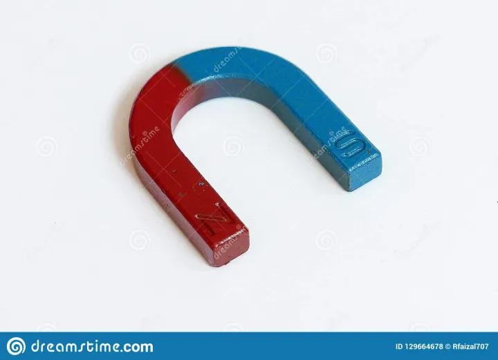 U Shaped Horseshoe Magnet Red Blue Painted Pole and magnet ball pack