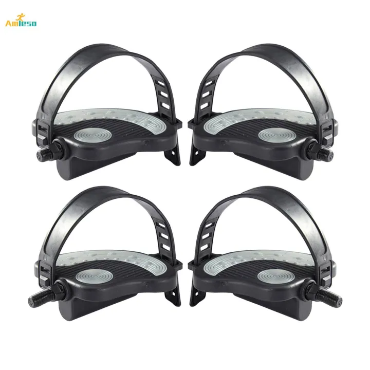 Exercise%20Bike%20Bicycle%20Pedals%20with%20Adjustable%20Straps%20Short%2014mm%20spindle%20-%20Image%203
