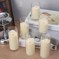Led Flameless Electric Candles Lamp Acrylic Glass Battery Flickering Fake Tealight Candle Bulk for Wedding Christmas. 