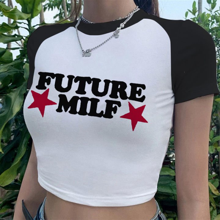 Y2k%20Crop%20T%20Shirts%20Future%20Milf%20Star%20Fashion%20Women%20Crop%20Top%20Harajuku%20Streetwear%20Slim%20Tshirt%20Summer%20Graphic%20Streetwear%20T-Shirt%20-%20Image%205