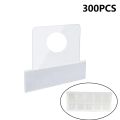 300Pcs High Quality Tear-resistant Binder Stickers PVC Multi-purpose Binder Hook Round Hole Self-Adhesive Plastic Hole Hook. 