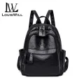 LouisWill Women’s Backpack Shoulders Bag Fashion Backpack Waterproof PU Large Capacity Backpack Casual Zipper Packs Multiple Pockets For Girls Teens Women’ Fashion. 