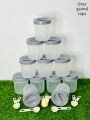 Kitchen Storage 350ML Bottles 12 pcs with Spoon / Clear Plastic Lids / Colurfull Kitchen. 