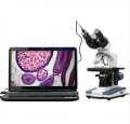 40X-2500X LED Digital Binocular Compound Microscope w 3D Stage + 5MP USB Camera. 
