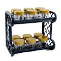High Quality Plastic Multi Rack Set With 12 Pieces Gold Top Bottles 250ml. 