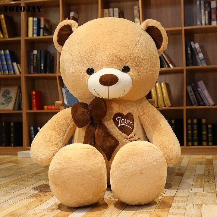 New High Quality Lovely Teddy Bear with Bow-knot Toys Stuffed Animals Bear Plush Doll Soft Pillow Kids Lovers Birthday Baby Gift