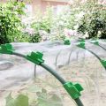 12pcs Greenhouse Film Clamps Garden Tarpaulin Netting Tunnel Hoop Clamp Shed Row Cover Shading Frame Support Planting Tools. 
