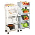〓Highest Level〓COD〓 Kitchen Storage Rack Floor-standing Multi-layer Organizer Rack Vegetable Cart Multifunctional Fruit and Vegetable Basket Bookshelf Storage Rack 〓COD〓. 