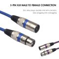 6pcs 1.5M/5ft XLR Cable DMX tage Light Cable 3-Pin XLR Male to Female Plug PVC Jack. 