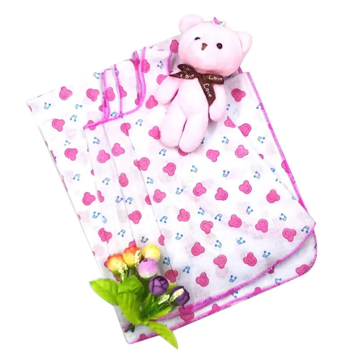 New Born Baby Dresses Naphkins-3 Frocks-3 Set