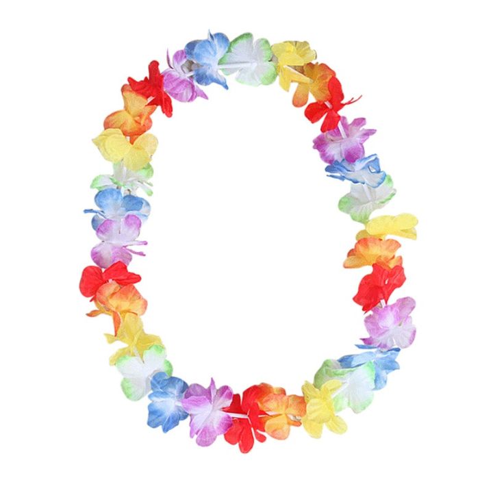 10pcs Hawaiian Flower leis Garland Necklace Fancy Dress Party Hawaii Beach Fun ANLAN