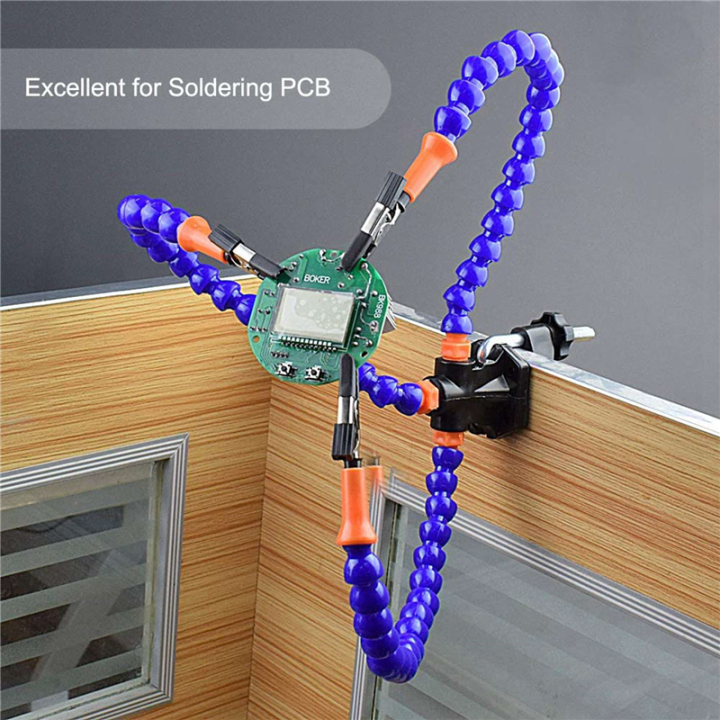 2X%20Bench%20Vise%20Work%20Bench%20Vise%20Welding%20Table%20with%203%20Flexible%20Arms%20Soldering%20Iron%20Stand%20PCB%20Soldering%20Repair%20-%20Image%202