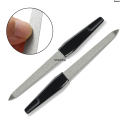 Nail and foot care tools, strong and sharp metal double-sided nail file Qianxi fashion, 5-piece set file, black handle, polishing nail file.. 