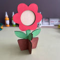 Unfinished Blank Flower Photo Frame Wood Spring Craft For Painting DIY Mother’S Day Gifts From Kids Decorations. 
