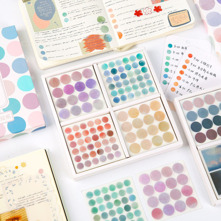 RHS Online Watercolor Polka Dot Stickers Salt Based Dot Washi Stickers ...