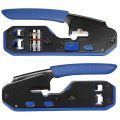 Network Cable Tester RJ45 Crimp Tool Kit CAT5 CAT5E CAT6 Crimping Tool Kit, 50PCS RJ45 CAT6 Connector Plug. 