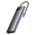 Baseus 8-in-1 Star Joy Series Multifunctional Type-C HUB Docking Station Gray (Type-C to HDMI*1 / VGA*1 /USB3.0*3 / Type C PD*1 / SD&TF*1) 6 Months Warranty. 