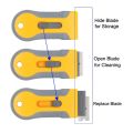 【I】 Window Glass Glue Sticker Remover Car Auto Cleaning Razor Scraper Fiber Vinyl Wrap Tint Clean Squeegee Tool. 
