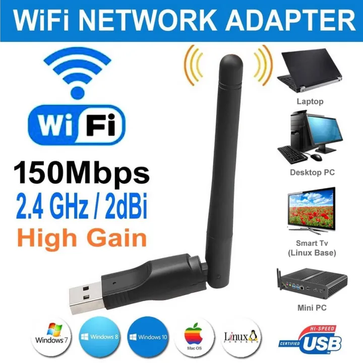 USB WIFI ADAPTER 150Mbps\2dBi
