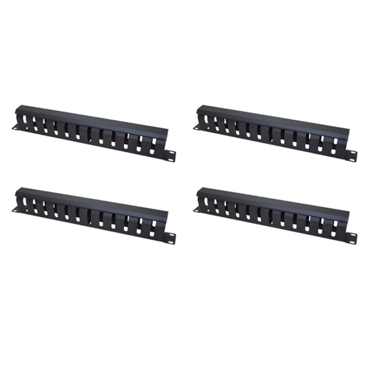 4X 1U Cable Management Horizontal Mount 19 Inch Server Rack , 12 Slot ...