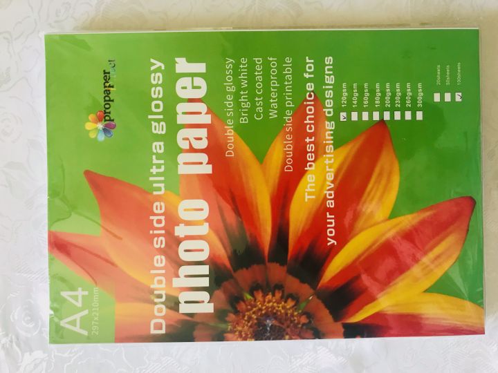 Photo%20Paper%20A4%20Size%20120%20GSM%20100%20Sheets%20Per%20Pack%20Inkjet%20double%20side%20Glossy%20-%20Image%202