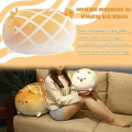 Stuffed Animal Shiba Inu Plush Toy, Soft Dog Shape Pineapple-Bun Bread Pillow, Cute -Doll Best Gifts Yellow. 