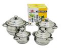 Stainless Steel Silver Cookware Set 4 Pieces. 
