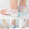 Unisex Invisible Height Increase Silicone Socks Gel Heel Pads Heel Cushion Soles Insole Foot Massage Orthopedic Arch Support. 