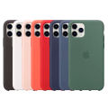 iPhone 11 Pro Max High Quality Apple Silicone Case Slim Fit Smooth Touch Anti Slip Shockproof Back Cover with Velvet Lining Interior. 