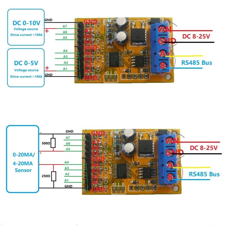 7ch%205v%2010v%20Analog%20Voltage%20Acquisition%20Sampler%20Rs485%20Modbus%20Rtu%20Module%20For%20Plc%20Oscilloscope%20Adc%204-20ma%20Sensor%20-%20Image%204