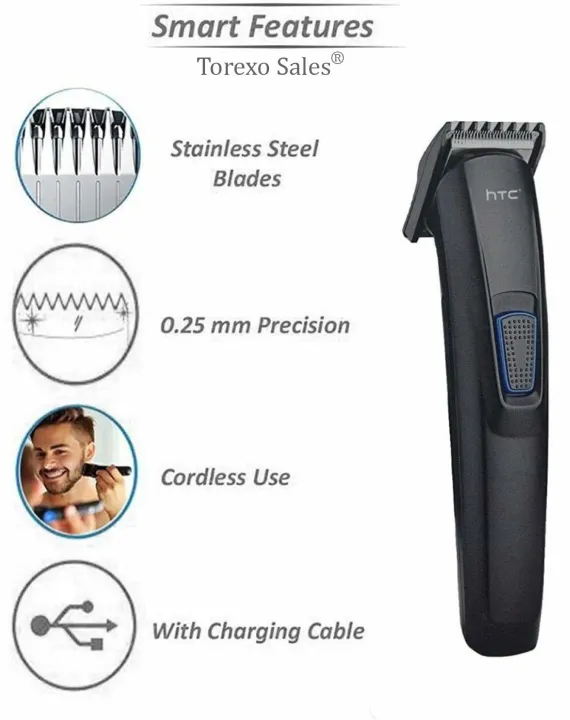 HTC%20AT-522%20Mens%20Rechargeable%20Hair%20Basic%20Trimmer%20Electric%20Clipper%20Shaving%20Saloon%20Barber%20Razor%20Lithium%20Battery%20Power%20Cut%20Machine%20Wireless%20Man%20Beard%20Fading%20Blending%20-%20Image%207