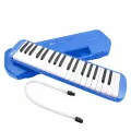 Bee 32 Keys Melodica with Box type Hard Case 1 year Warranty - Blue Pink Instrument with Hard Case Mouthpiece Air Piano Soprano Keyboard Melodica with 2 Soft Long Tubes, Short Mouthpieces and Box type Carrying Bag for Kids Beginners Gift, Blue/ Green/Pink. 