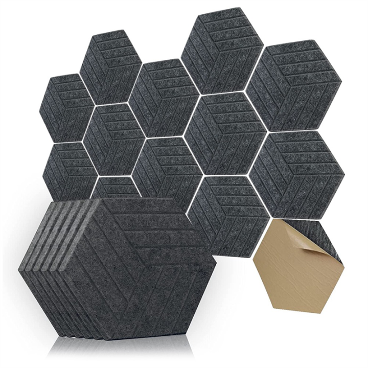 Hexagon Sound Proof Panels 12 Pcs Acoustic Panel, Sound Dampening Panel ...