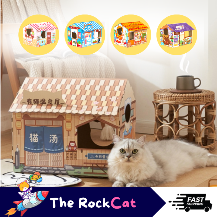 ROCKCAT 】Premium Cat Scratcher Box Cat Scratching Carton House