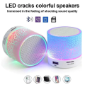 Mini Bluetooth Wireless Speaker, Compact Portable Subwoofer with Colorful LED Lights, USB/TF Card Support, Perfect for Travel. 