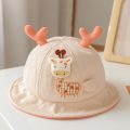 Cute Cartoon Baby Bucket Caps for Boys Girls Solid Color Infant Fisherman Hats Spring Summer Toddler Kids Sun Hat 10-24M. 