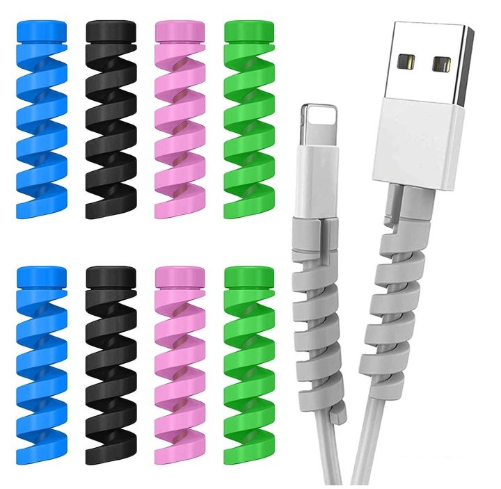 Silicone%20Spiral%20Data%20Cable%20Protector%20Universal%20USB%20Charger%20Saver%20Cover%20for%20Cable%20and%20Wire%20Protection,%206%20Colors%20Available%20-%20Image%202