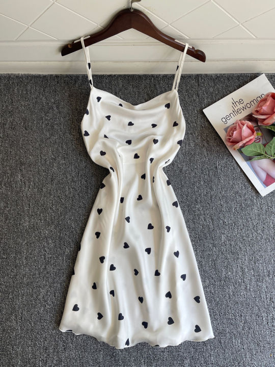 SYQ%20Printed%20erogenous%20Charming%20Sling%20Nightgown%20Women's%20Summer%20Sweet%20V-neck%20Ice%20Silk%20High-end%20Backless%20Pajamas%20Home%20Clothes%20-%20Image%202