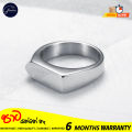 Glamon Flat Top Ring Gold Silver Color Rings For Boys Stainless Steel Wedding Band Mens rings High Quality Gold Rings For Men. 